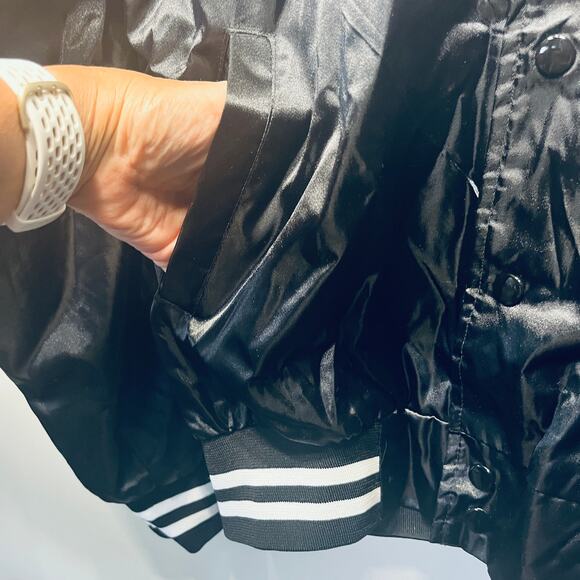 Augusta Jacket Keith Urban VIP Graffiti U Tour Black Satin Backstage Concert S - Picture 2 of 6